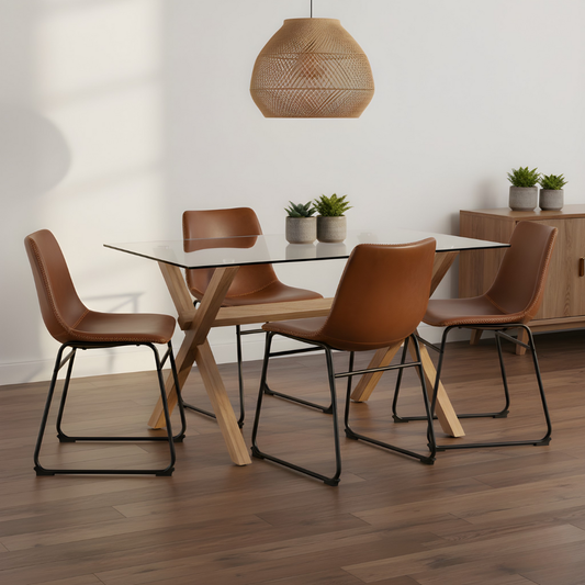 Comedor Mesa Xinia 130X80 + 4 Sillas Toscana