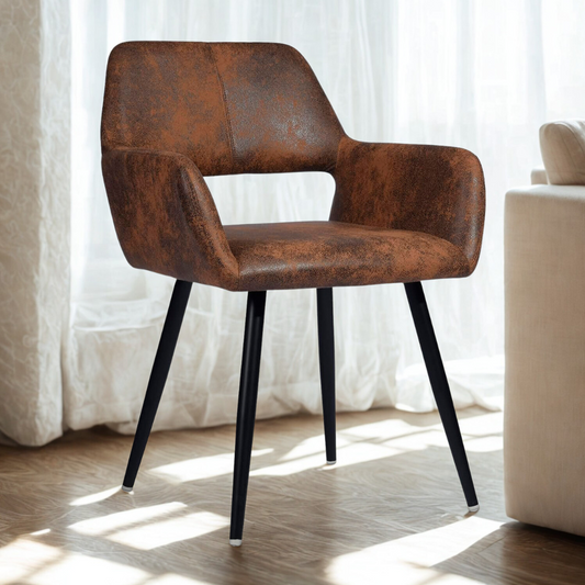 Butaca Sitial Burgos | Ecocuero Café | Cómoda y Elegante