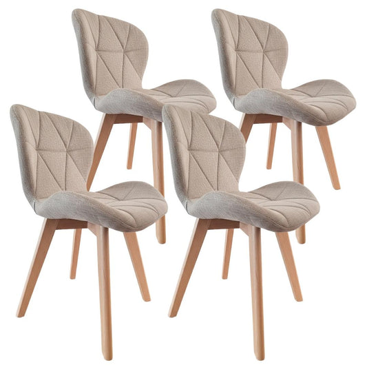 Pack 4 Sillón Rubik Beige | Lino & Madera