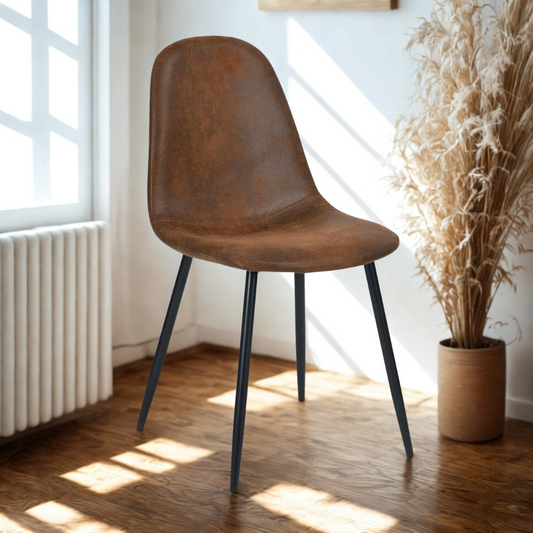 Silla Isidora  Ecocuero Café | Elegancia y Comodidad