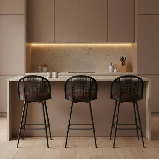 Pack 2 taburete Bar Carolla Café 62 cm | Asiento Giratorio 360°