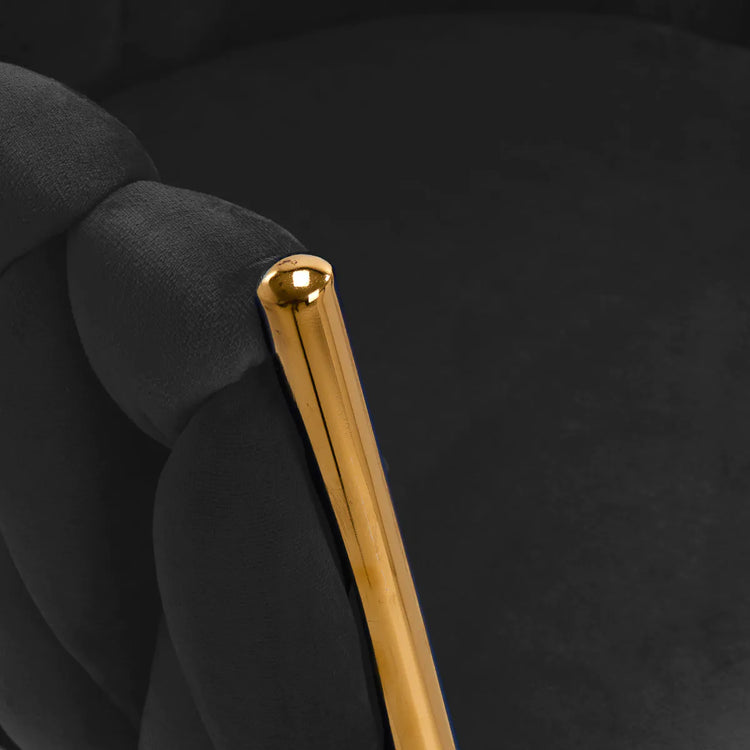 Silla Mizzi Negro | Terciopelo | Diseño Elegante y Cómoda