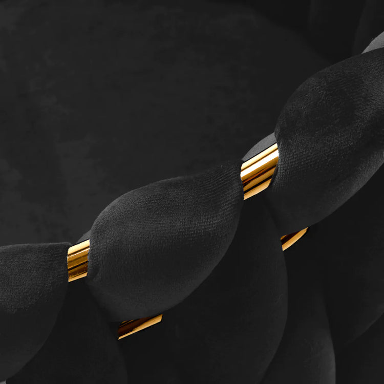 Silla Mizzi Negro | Terciopelo | Diseño Elegante y Cómoda