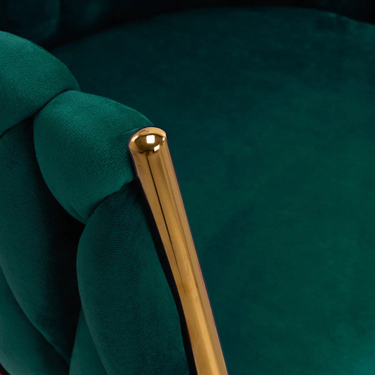 Silla Mizzi Verde | Terciopelo | Diseño Elegante y Cómoda