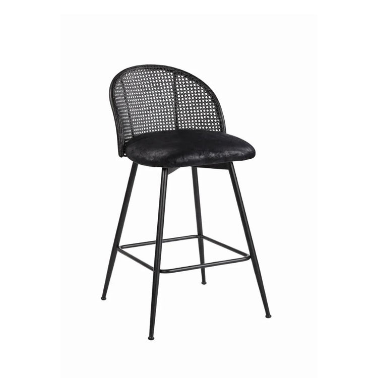 Pack 2 taburete Bar Carolla Negro 62 cm | Asiento Giratorio 360°