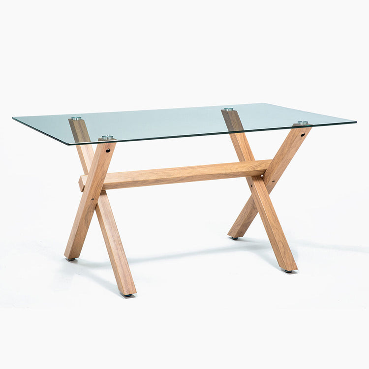 Mesa Rectangular Xinia 130x80 cm | Vidrio Templado