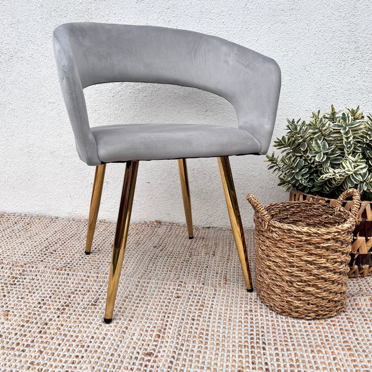 Sitial Sillón Siena Gris | Comodidad y Resistencia en Terciopelo