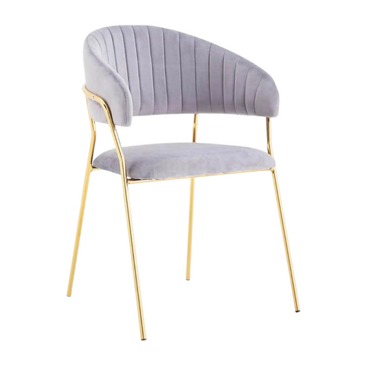 Sitial Butaca Maoz | Terciopelo Gris | Comodidad y Estilo