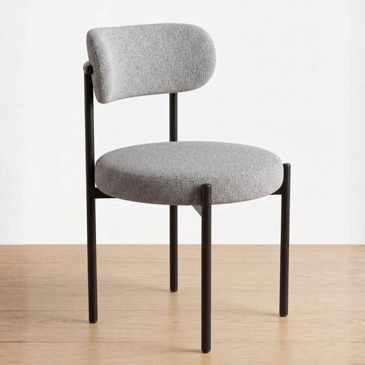 Silla Makena Gris | Metal y Lino