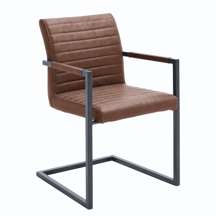 Silla Ivon |  Elegancia y Confort en Eco Cuero Café