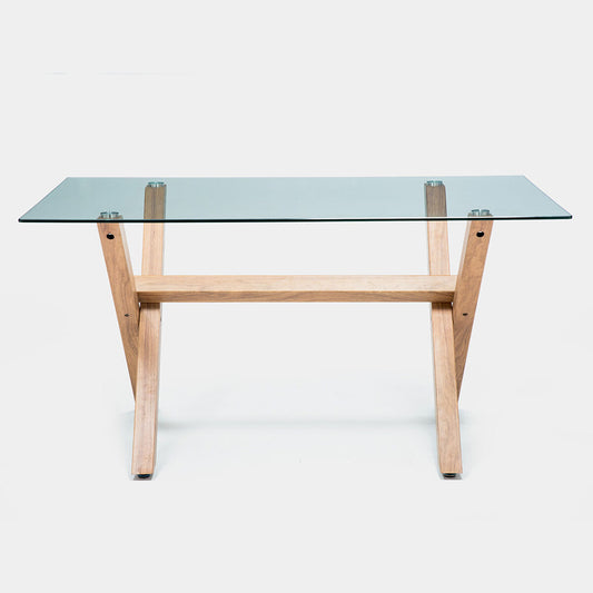 Mesa Rectangular Xinia 130x80 cm | Vidrio Templado