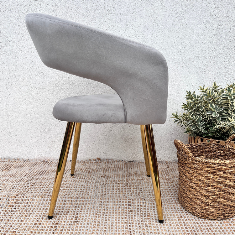 Sitial Sillón Siena Gris | Comodidad y Resistencia en Terciopelo