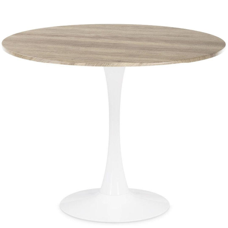Mesa Redonda Tulip 120cm | Cubierta Efecto Madera