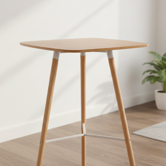 Mesa Alta Bar Moira | Natural 70x70x105 cm