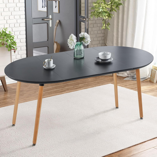 Mesa Extensible Bayona Negro | 100cm a 180cm