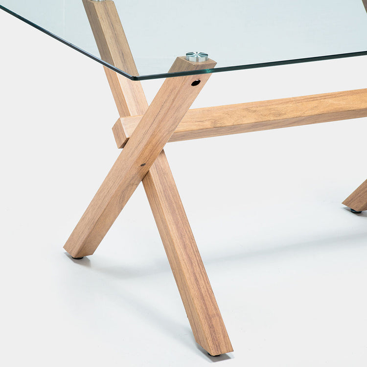 Mesa Rectangular Xinia 130x80 cm | Vidrio Templado