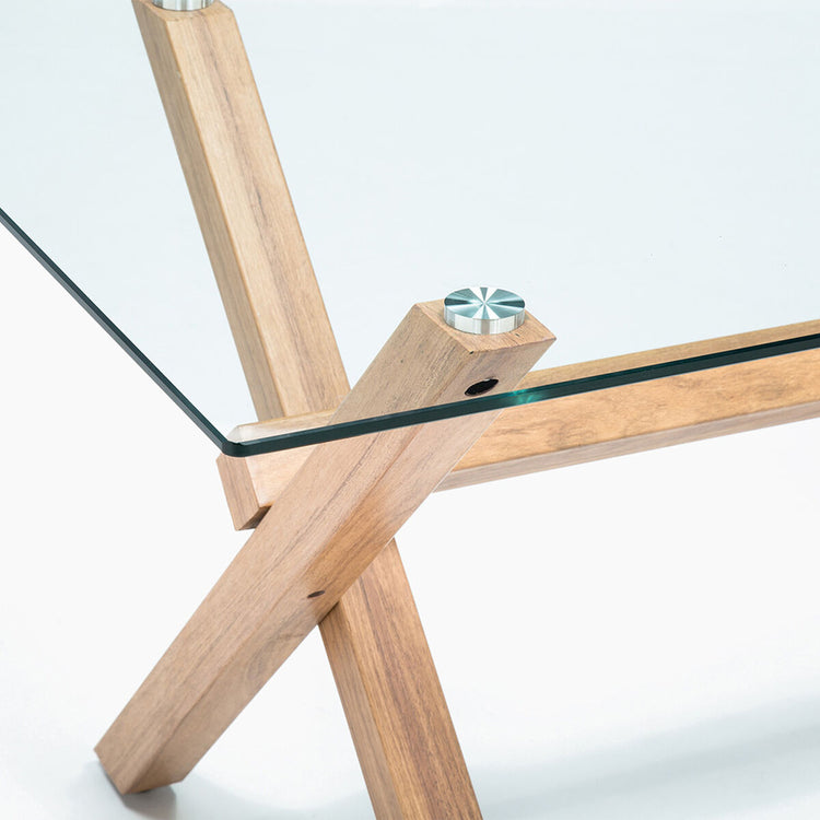 Mesa Rectangular Xinia 130x80 cm | Vidrio Templado