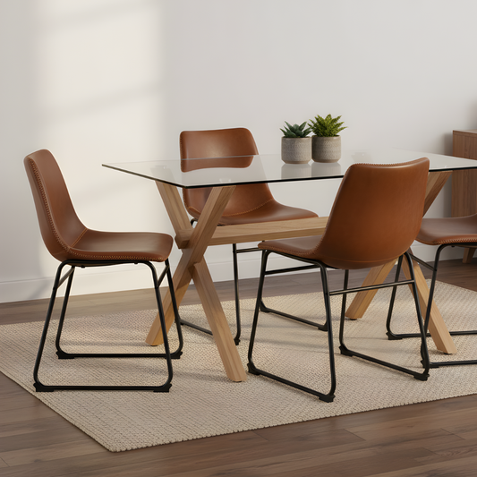 Comedor Mesa Xinia 130X80 + 4 Sillas Toscana