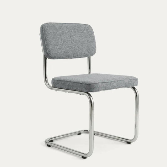 Silla Voladiza | Gris Grafito & Acero Cromado