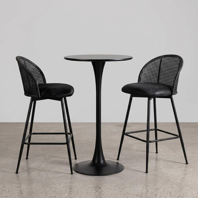 Mesa de Bar Tulip Negra 60x105 cm