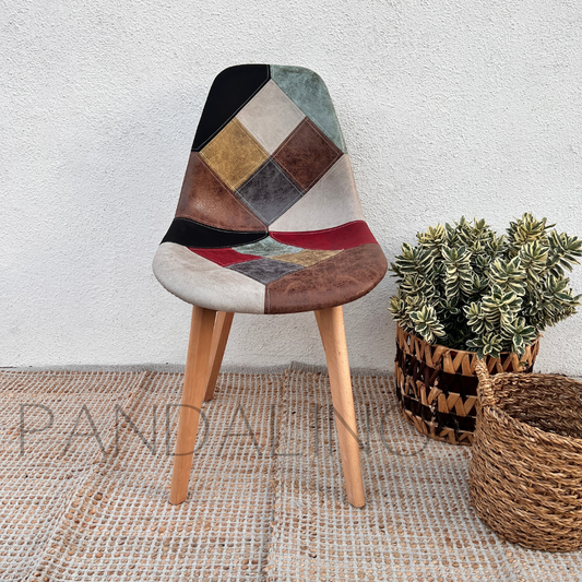 Pack 4 Silla Patchwork Da Vinci | Ecocuero Claro