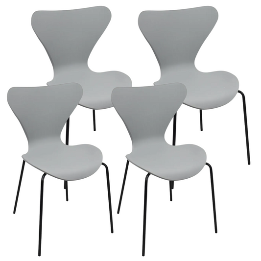 Pack 4 Silla Fritz Gris | Moderno y Resistente