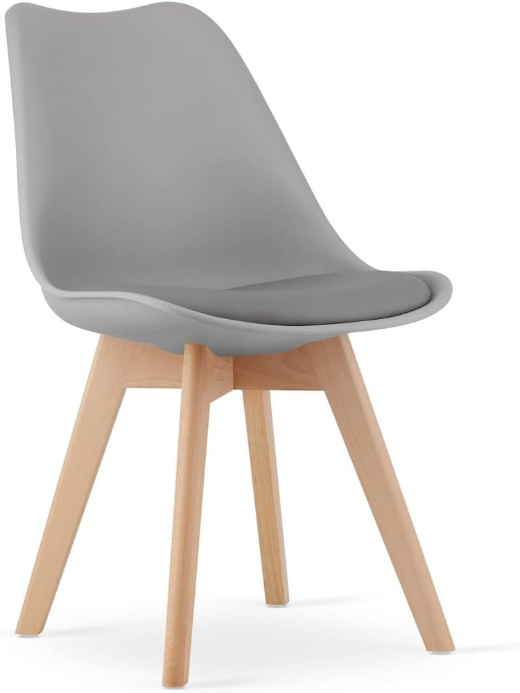 Pack 4 Tulip Gris Acolchadas | Diseño Moderno