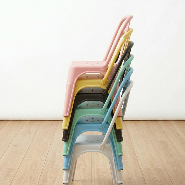 Silla Tolix Kids | Polipropileno Celeste | Resistente y Apilable