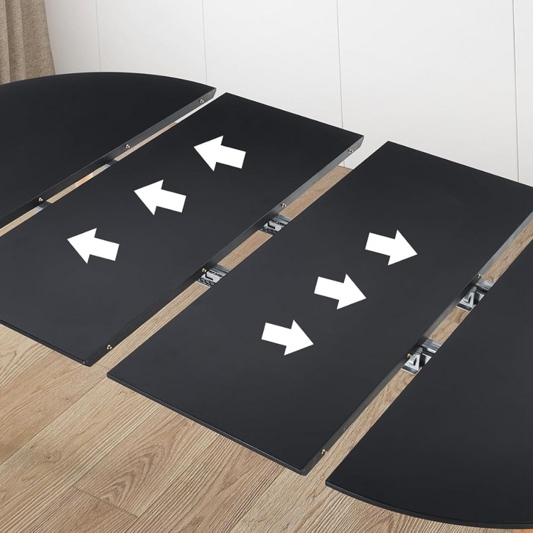 Mesa Extensible Bayona Negro | 100cm a 180cm