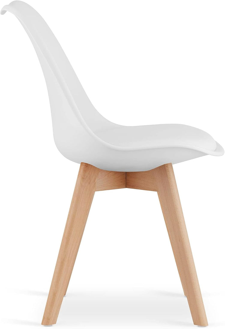 Pack 4 Tulip Blancas Acolchadas | Diseño Moderno