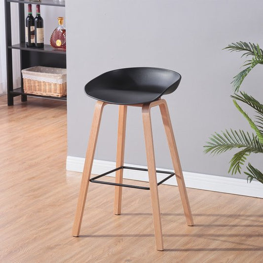 Pack 2 Taburetes Bar Nórdico Viggo 75 cm | Exterior Negro