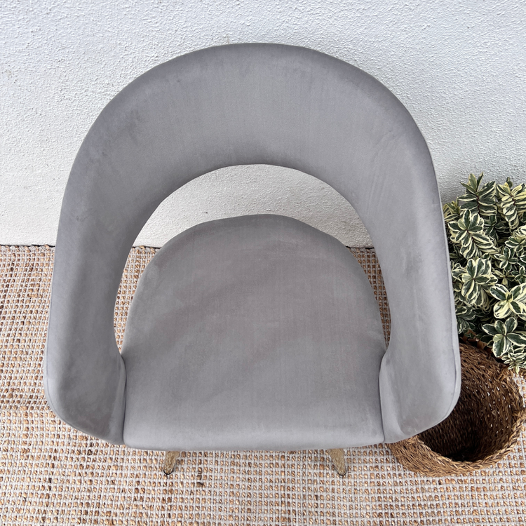 Sitial Sillón Siena Gris | Comodidad y Resistencia en Terciopelo