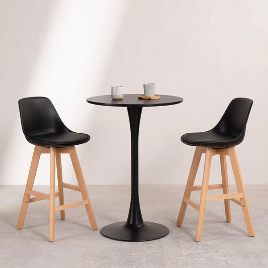 Mesa de Bar Tulip Negra 70x105 cm