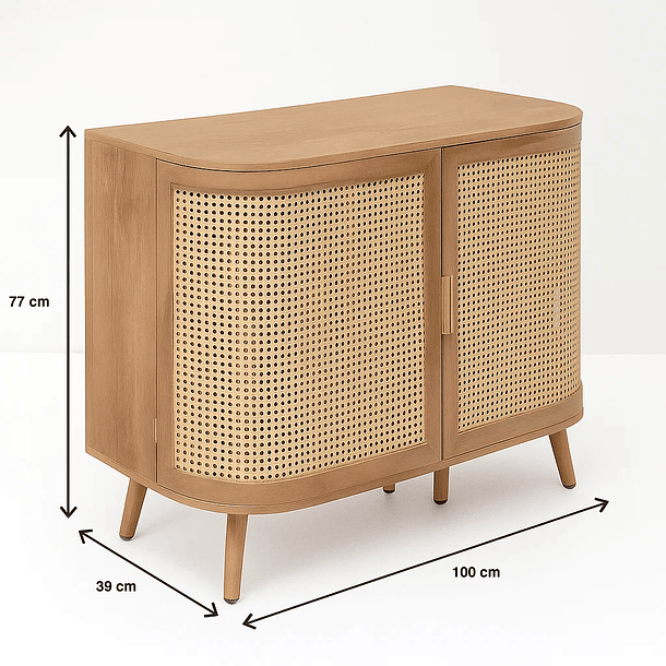 Cómoda Marian | Rattan & Madera