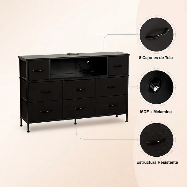 Mueble Organizador Belmón Negro