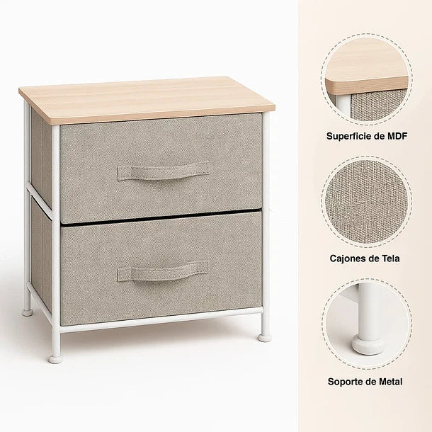 Velador Geo Gris | Funcional y Moderno