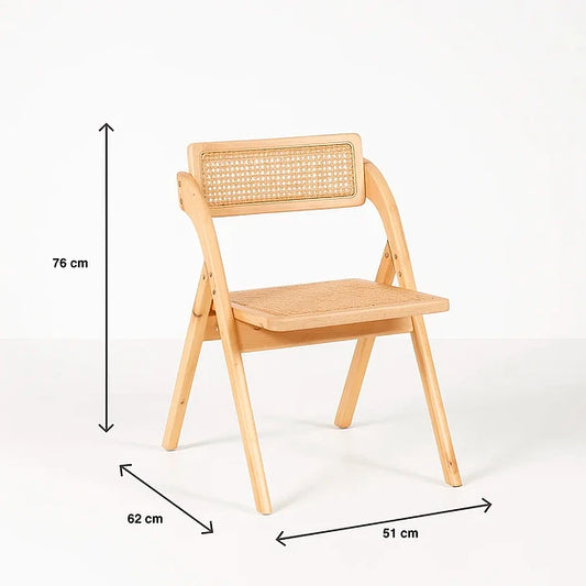 Silla Plegable Alcova | Madera Rattan Natural