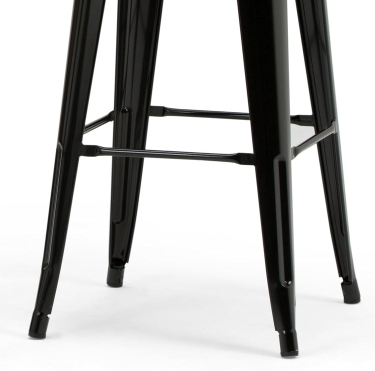 Pack 4 Taburetes Tolix Negros 64 cm | Diseño Industrial para Cocina