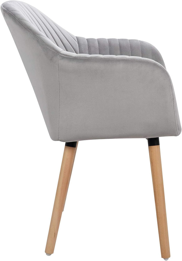 Pack 2 Butacas Sitiales Almer Velvet Gris | Sala, Dormitorio u Oficina