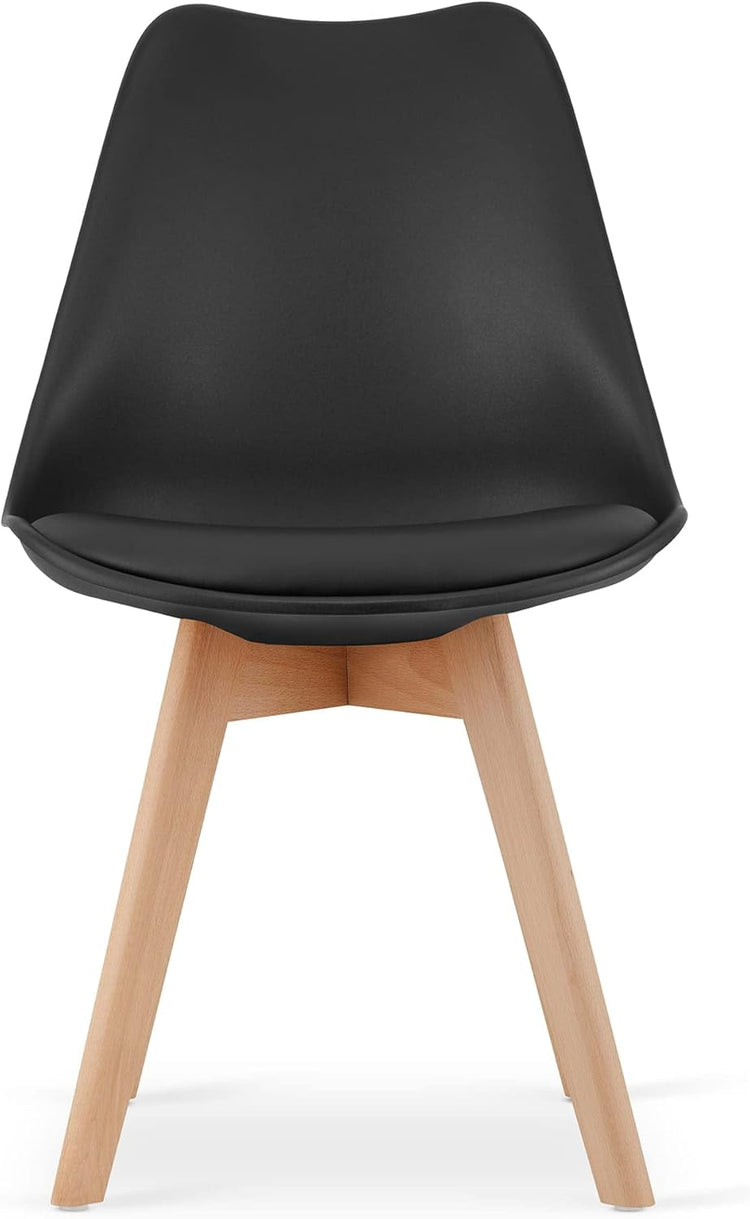 Pack 4 Tulip Negras Acolchadas | Diseño Moderno