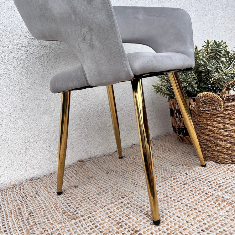 Sitial Sillón Siena Gris | Comodidad y Resistencia en Terciopelo