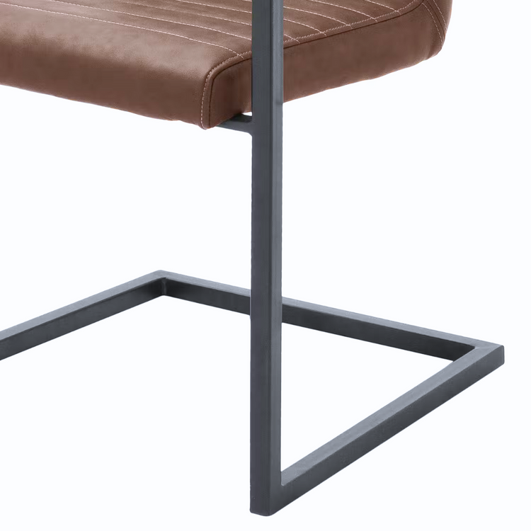 Silla Ivon |  Elegancia y Confort en Eco Cuero Café