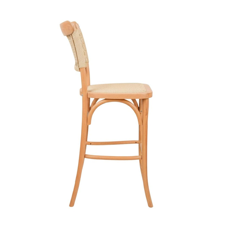 Pack 2 Taburete Tango Wood 66cm | Rattan & Cuerda