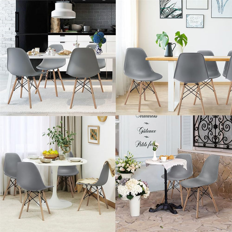 Pack 4 Sillas Eames Gris | Ideal Hogar y Oficina