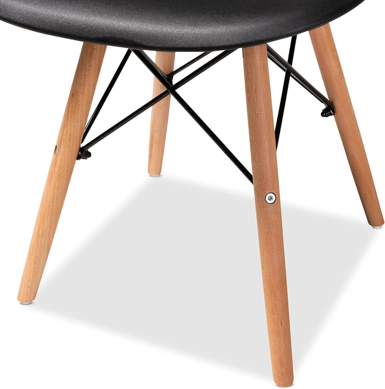 Pack 4 Sillas Eames Negras | Ideal Hogar y Oficina