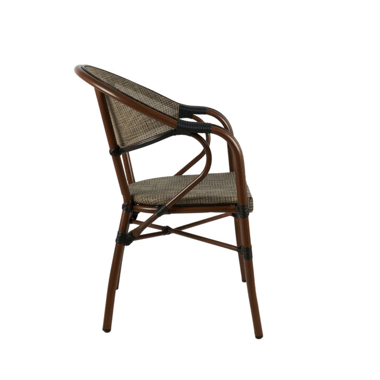 Silla Parisina Lyon Beige | Reposabrazos | Resistencia al Aire Libre
