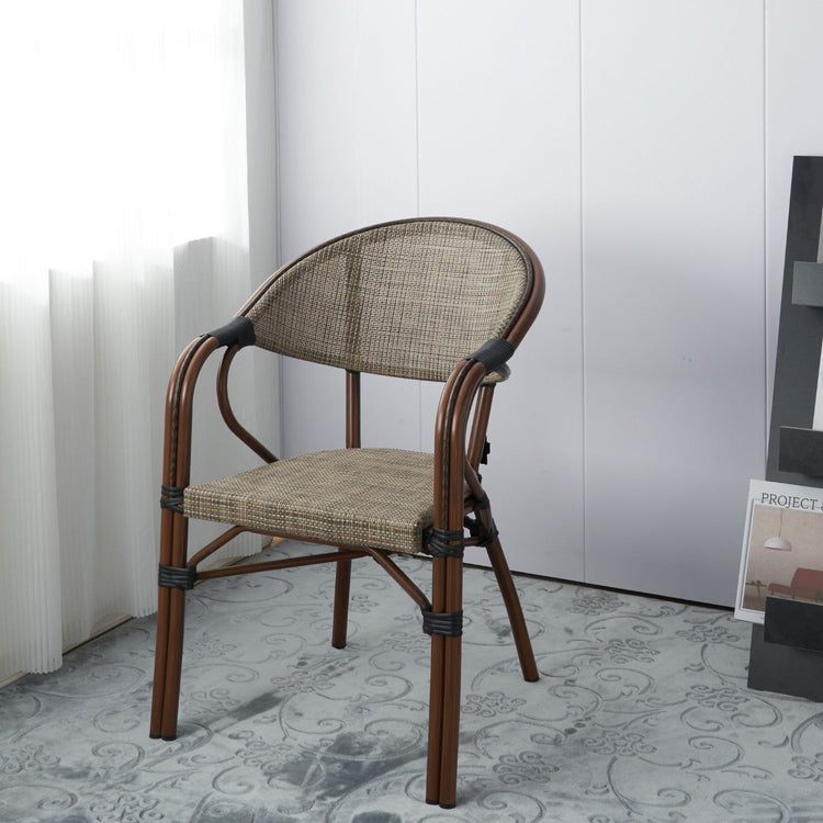 Silla Parisina Lyon Beige | Reposabrazos | Resistencia al Aire Libre