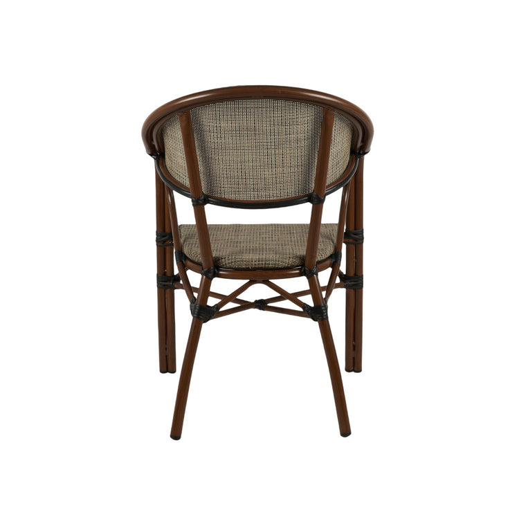 Silla Parisina Lyon Beige | Reposabrazos | Resistencia al Aire Libre