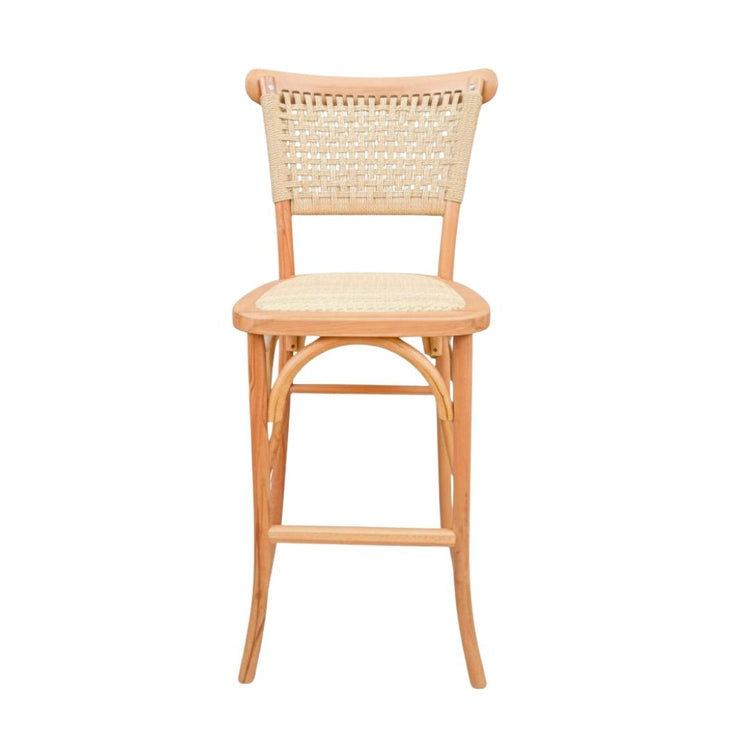 Pack 2 Taburete Tango Wood 66cm | Rattan & Cuerda