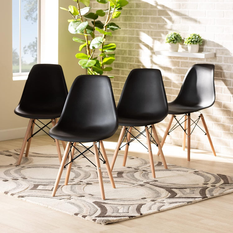 Pack 4 Sillas Eames Negras | Ideal Hogar y Oficina